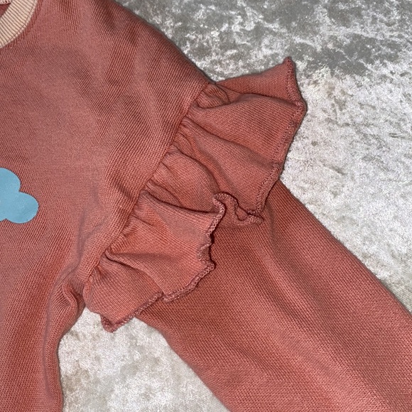 Dot Dot Smile Girls Sweatshirt ruffle sleeve rainbow - Picture 3 of 6